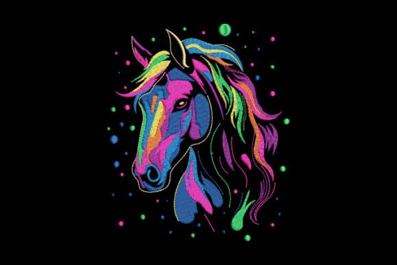 Colorful Horse: A Seasonal Embroidery Gem