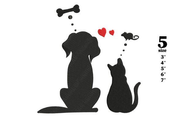 Dog and Cat Silhouette: A Seasonal Embroidery Staple for Pet Lovers