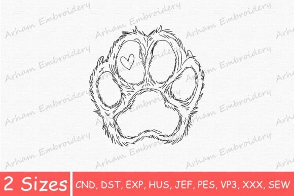 Fluffy Paw Print with Heart: A Craft Fair Favorite?
