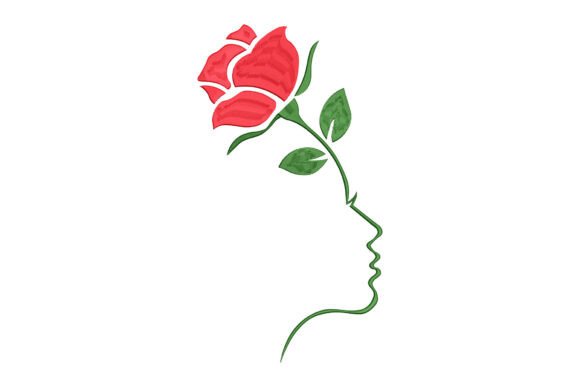 Girl with Blooming Rose Embroidery Design Review