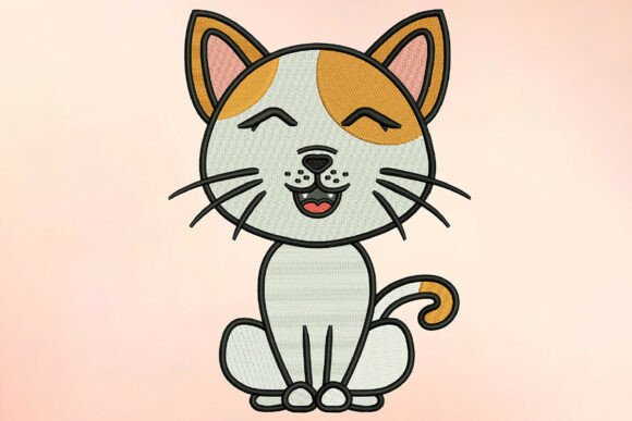 Happy Calico Cat: A Cozy Holiday Embroidery Pick