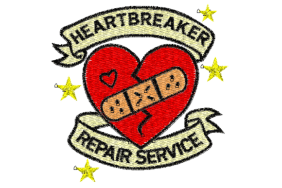 Heartbreaker Repair Service: A Bold & Cheeky Embroidery Design for Holiday Gifting