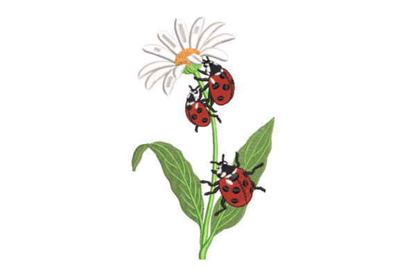 Ladybugs on Daisy Stem: A Craft Fair Charm