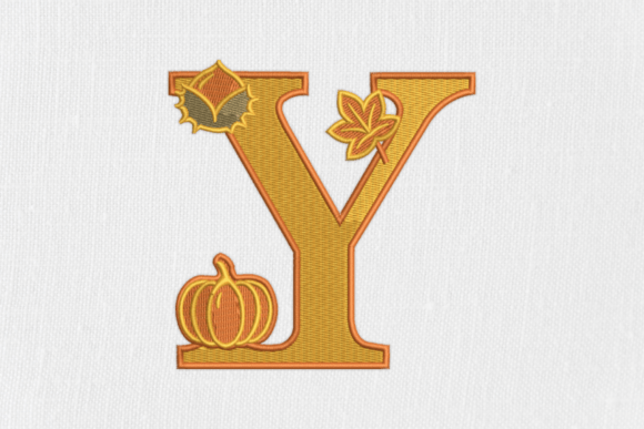 Letter Y Autumn Monogram: A Designer’s Review for Boutique Sweatshirt Embellishment