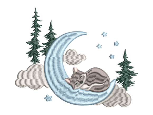 Sleeping Wolf Cub Moon Design: A Charming Addition to Personalized Gifts