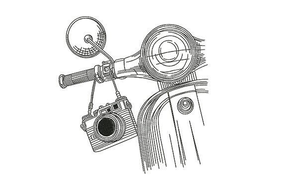 Vintage Scooter Camera Embroidery Design Review